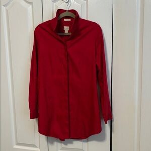 Chico's Bold Red Long Sleeve Blouse